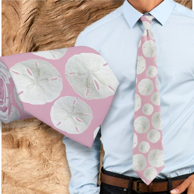Hochzeits-Sand-Dollar-Herren-RaspberryTie Krawatte (Von Creator hochgeladen)