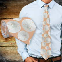 Hochzeits-Sand-Dollar-Tie Coral Orange