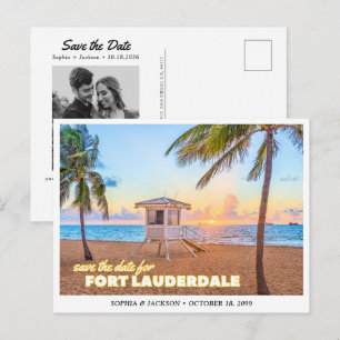 Hochzeits-Save-the-Date-Postkarte aus Fort Lauderd Postkarte