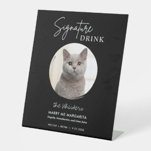 Hochzeits-Signature-Drinks-Cocktailbar-Podest für Sockelschild