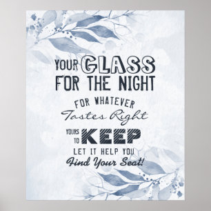 Hochzeits-Sitzplan Glas für die Nacht Finden Sie I Poster