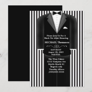 Hochzeits-Smoking Black-Tie-Angelegenheit Party Ei Einladung