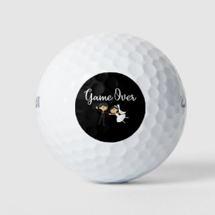 Hochzeits-Spiel über Braut und Bräutigam - Golfball