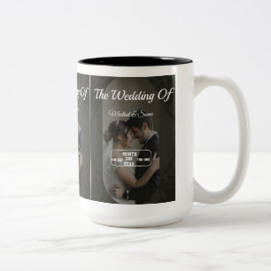Hochzeits-Tasse für Braut und Bräutigam Romantis Zweifarbige Tasse