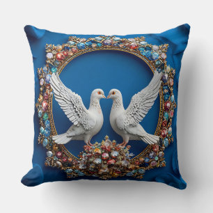 Hochzeits-Tauben Kunst Frieden & Harmonie Hochzeit Kissen