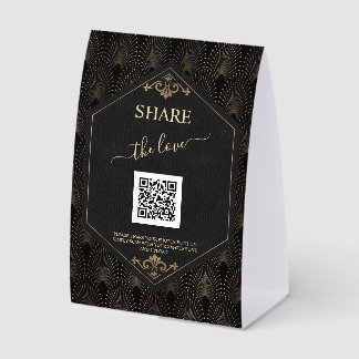 Hochzeits-Teilen Sie die Liebe Foto Teilen QR-Code Tischaufsteller