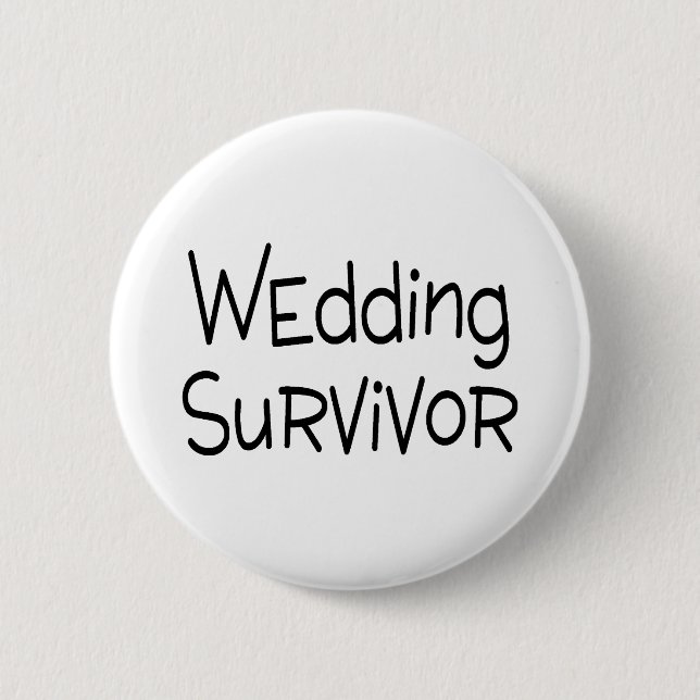 Hochzeits-Überlebender Button (Vorderseite)