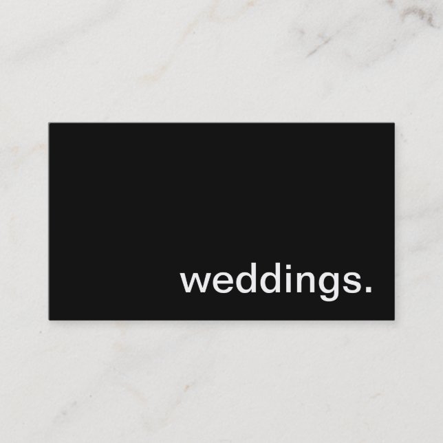 Hochzeits-Visitenkarte Visitenkarte (Vorderseite)