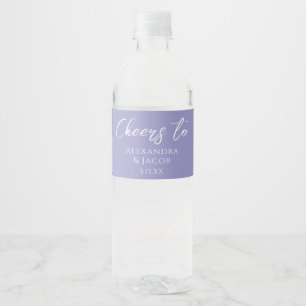 Hochzeits-Wasserflaschen-Etiketten Elegante Typogr