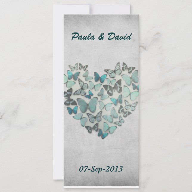 Hochzeitsablauf Einladung (Vorderseite)