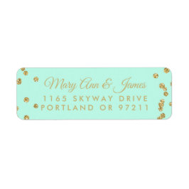 Hochzeitsadresse Gold Imitate Glitzer Confetti Min