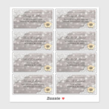 Hochzeitsadresse Lace Sunflower Holzofenleuchten