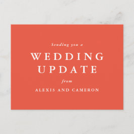 Hochzeitsaktualisierung ändert das Datum der Koral Postkarte