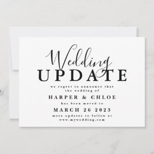 Hochzeitsaktualisierung ändert das Datum der Verzö Save The Date