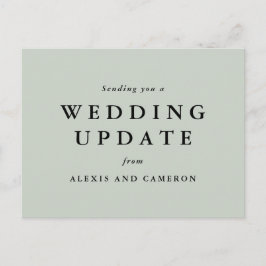 Hochzeitsaktualisierung ändert das Datum "grün" Postkarte