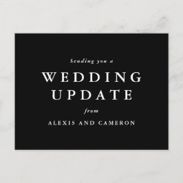 Hochzeitsaktualisierung ändert das Datum Schwarz/W Postkarte