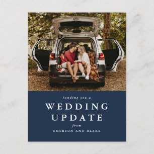 Hochzeitsaktualisierung ändert das Foto der Marine Postkarte