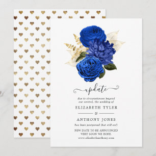 Hochzeitsaktualisierung für Royal Blue & Imitate F Einladung