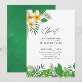 Hochzeitsaktualisierung für Watercolor Hawaiian Al Einladung