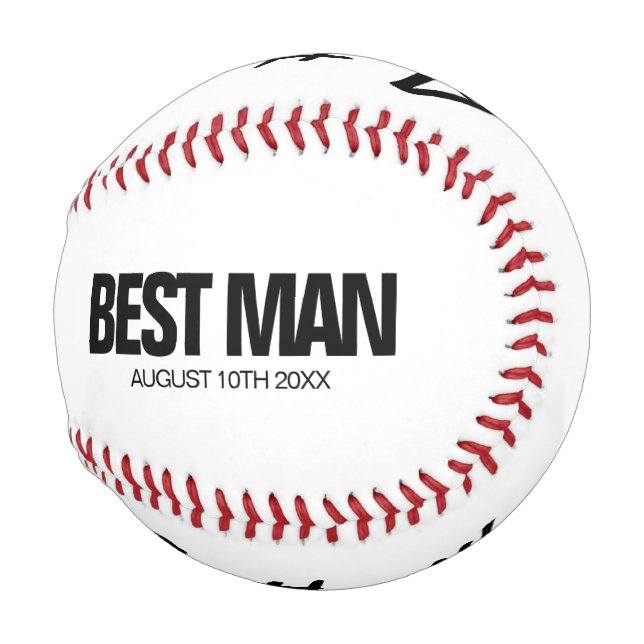 Hochzeitsanfrage für Trauzeuge - individuelles Bas Baseball (Rückseite Links)