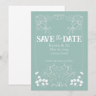 Hochzeitsankündigung, Art Nouveau Einladung