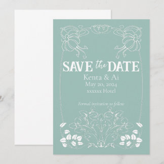 Hochzeitsankündigung, Art Nouveau Einladung