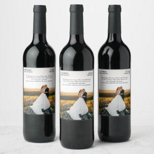 Hochzeitsankündigung Brauch Foto Weinetikett