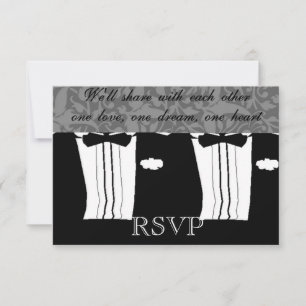 Hochzeitsankündigung für schwule Hochzeit mit Antw Einladung