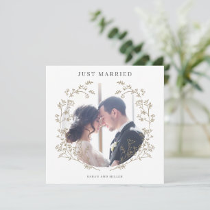 Hochzeitsankündigung Gerade verheiratete Fotokarte Einladung