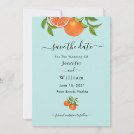 Hochzeitsankündigung in Citrus orange Ankündigung