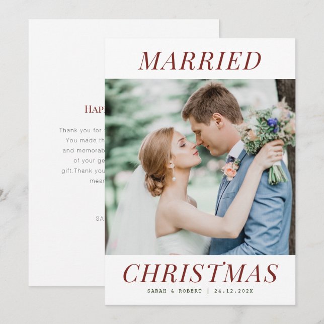 Hochzeitsankündigung Karte (Vorne/Hinten)