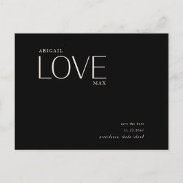 Hochzeitsankündigung Liebe Schwarz und Schwarz Sav Postkarte