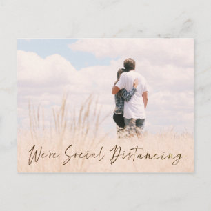 Hochzeitsankündigung mit Foto zum Thema Social Dis Postkarte