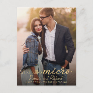Hochzeitsankündigung mit süßem Foto zur Verkleiner Postkarte