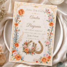 Hochzeitsankündigung Pferd Save The Date