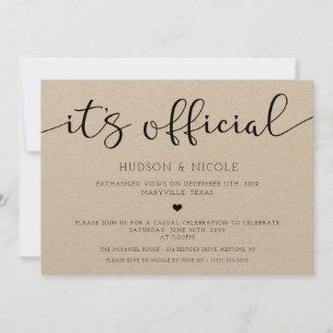 Hochzeitsankündigung und Einladung zum Empfang