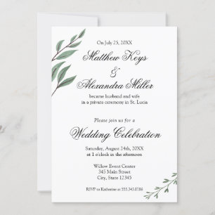 Hochzeitsankündigung und Empfangs Einladung