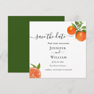 Hochzeitsankündigung zu Orangenfrüchten Ankündigung