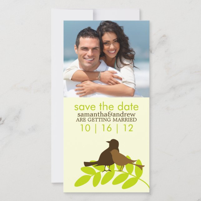 Hochzeitsankündigungen zum Love Birds Foto Save The Date (Vorderseite)
