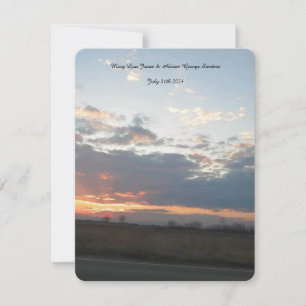 Hochzeitsantwortkarte Sonnenuntergangsphoto RSVP Karte