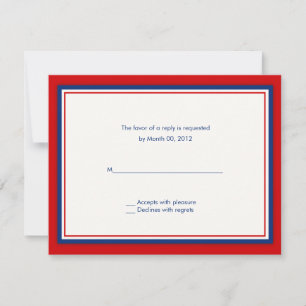 Hochzeitsantwortkarten mit Baseball-Motiv RSVP Karte