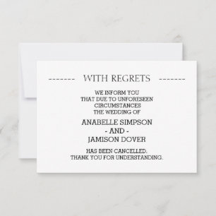 Hochzeitsanzeige Absagekarten Ankündigung