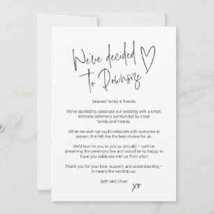 Hochzeitsanzeige mit Verkleinerung der Feierlichke Ankündigung