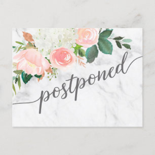 Hochzeitsanzeige Postkarte mit floralem Motiv und 