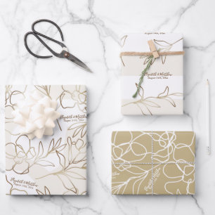 Hochzeitsarbeit, Brautparty-Wrapping Paper-Set Geschenkpapier Set