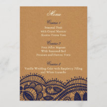 Hochzeitsarbeiten für Navy Lace und Kraft Papier
