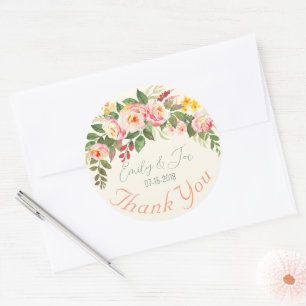Hochzeitsaufkleber personalisiert runder aufkleber