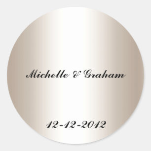 Hochzeitsaufkleber silber runder aufkleber
