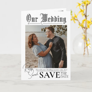 HOCHZEITSAUSGABE Zeitung   gefaltete Karte