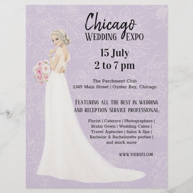 Hochzeitsausstellung: Hintergrundfarbe auswählen Flyer (Vorne)